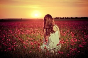 Contemplating Beautiful-field-flowers-girl-separate-with-comma-favim-com-217978